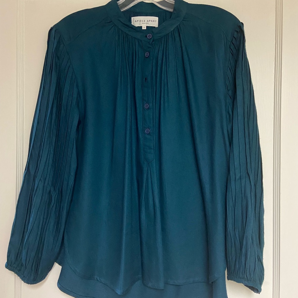 Apiece Apart Teal Blouse